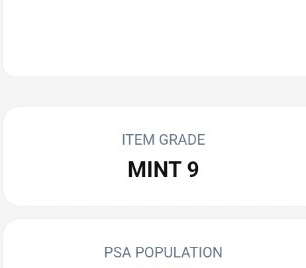 Front of graded card